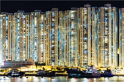 拥挤,住宅建筑,香港