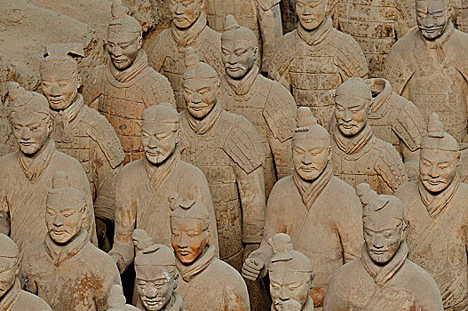 塑像,兵马俑,军队,西安,中国,亚洲