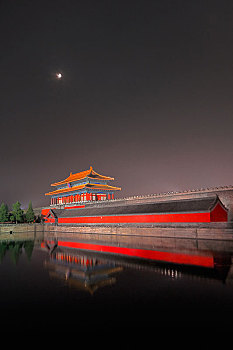 北京神武门夜景
