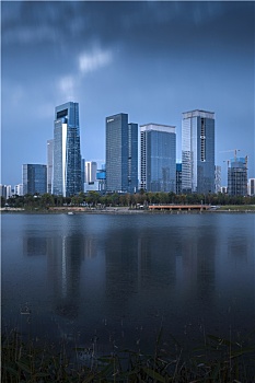 四川成都天府新区中央商务区的高楼大厦