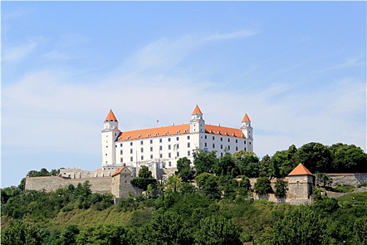 布拉迪斯拉瓦,城堡,高原,高处,多瑙河