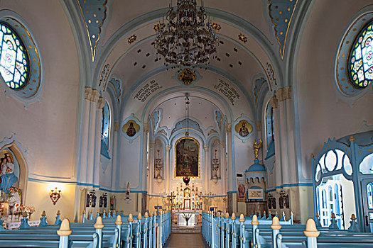 蓝色,教堂,布拉迪斯拉瓦,斯洛伐克