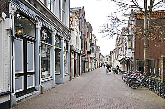 荷兰,豪达城,长,购物街,步行街