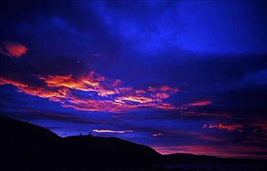 黎明,托雷德裴恩国家公园,巴塔哥尼亚,智利