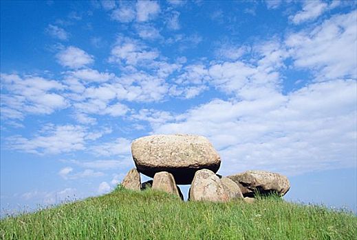 石头,巨石墓,丹麦