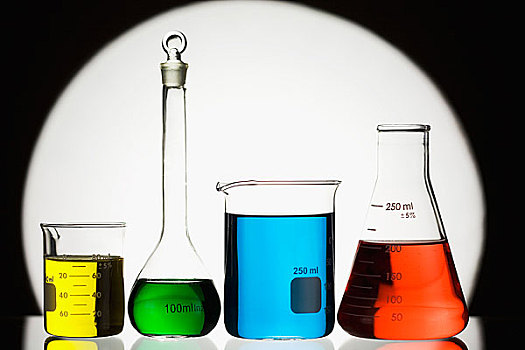 彩色,溶液,种类,实验室器皿