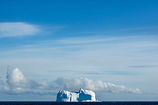 南极,欺骗岛,巨大,扁平,冰山,南设得兰群岛,晚春,阳光