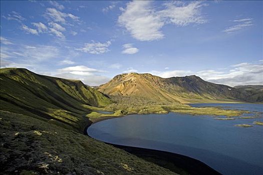 冰岛,南方,侵蚀,山峦,火山,起点