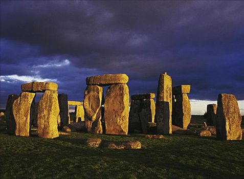 英国,威尔特,巨石阵,世界遗产,石头,著名,欧洲,巨石,文化,石器时代,黃昏