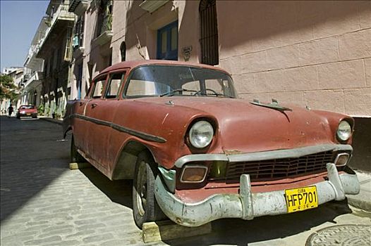老爷车,哈瓦那,古巴,加勒比海,中美洲