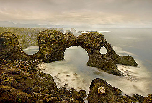 天然石桥,海岸,西南海岸,冰岛