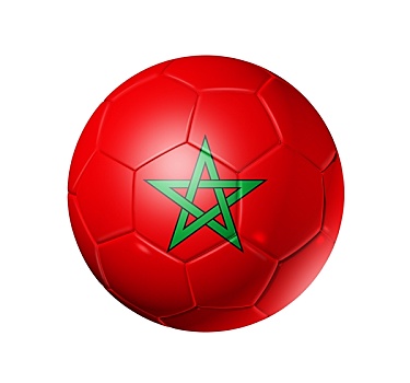 足球,球,摩洛哥,旗帜