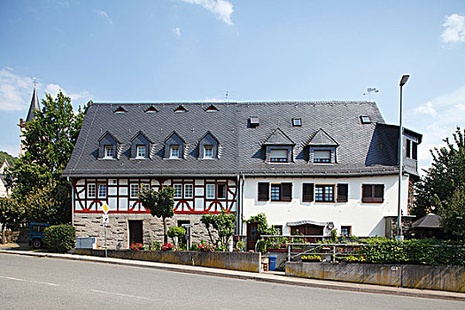 德国,莱茵兰普法尔茨州,半木结构,住房