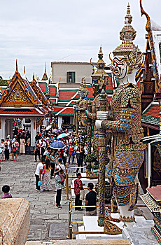 泰国曼谷大皇宫及玉佛寺风光