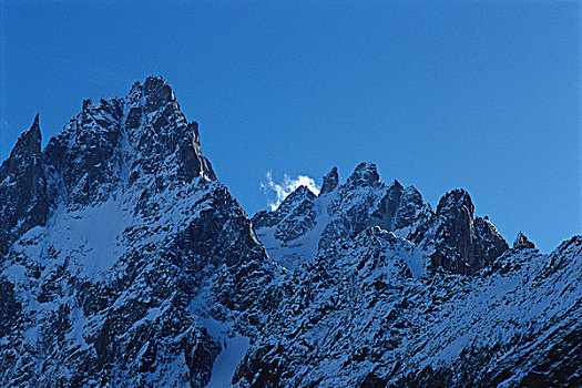 法国,夏蒙尼,勃朗峰,山丘