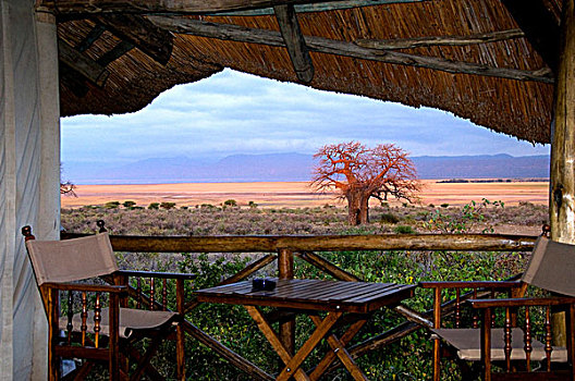 椅子,桌子,住宿,国家公园,坦桑尼亚