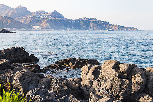石头,海岸线,爱奥尼亚海,纳克索斯岛