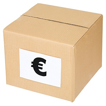 纸箱,欧元标志