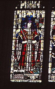 彩色玻璃窗,亨利四世,英格兰,坎特伯雷大教堂,20世纪,艺术家