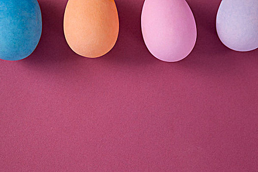 复活节彩蛋,放置,粉色背景,彩色