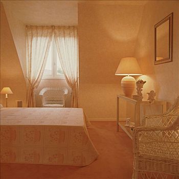 黄色,房间,橙色,地毯,窗户,白色,帘