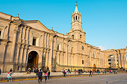 大教堂,阿雷基帕,大广场,阿玛斯,秘鲁