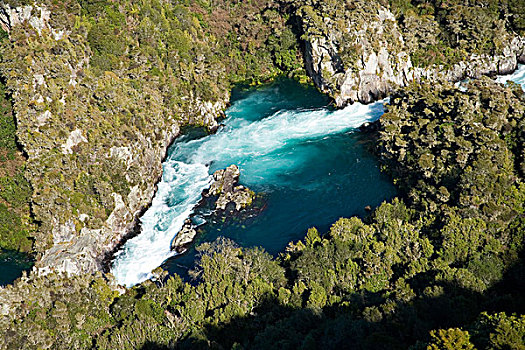 急流,河,靠近,陶波,北岛,新西兰,俯视