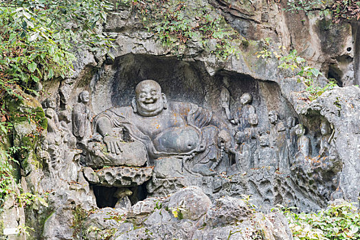 杭州灵隐寺雕像弥勒佛