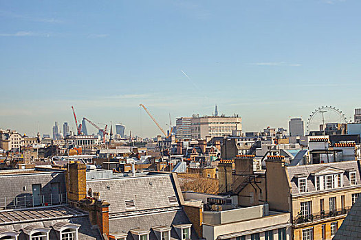屋顶,远景,千禧轮,伦敦,英国