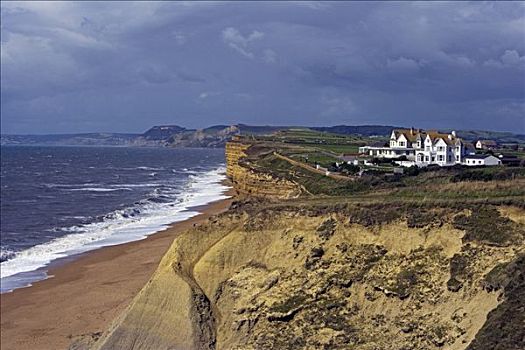 英格兰,侏罗纪,海岸线,世界遗产,英里,质朴,海滩,完美,健康