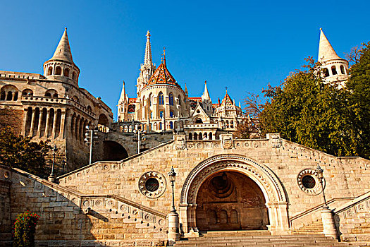 棱堡,圣母,大教堂,城堡区,布达佩斯,匈牙利,欧洲
