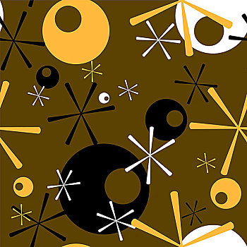 抽象,70年代,壁纸,设计,圆形,星形,造型