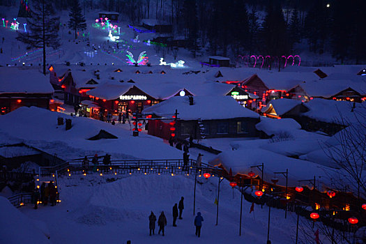 中国东北黑龙江省牡丹江市雪乡风景