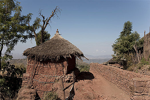 小屋,乡村,拉里贝拉,埃塞俄比亚