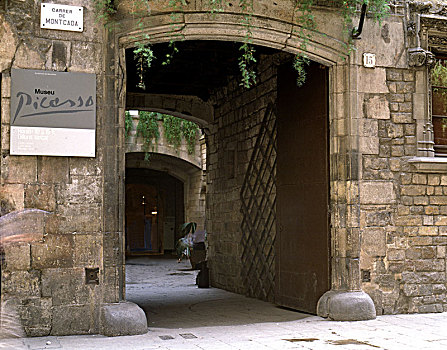 入口,毕加索,博物馆,巴塞罗那