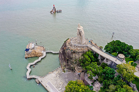 航拍福建厦门鼓浪屿风景名胜区风光