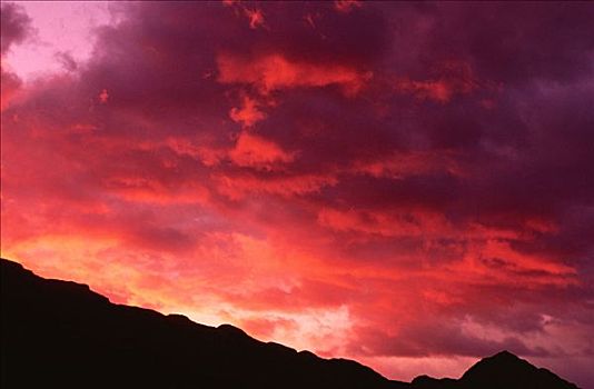 日出,安第斯山,巴塔哥尼亚,阿根廷
