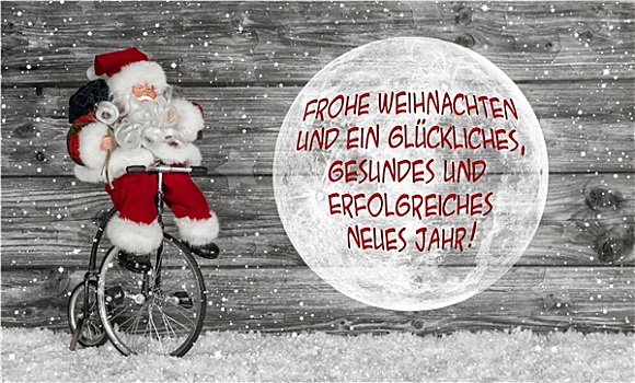 圣诞快乐,卡片,红色,白色,德国,文字,圣诞老人,地球