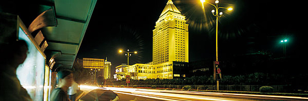 广东省江门市城市夜景