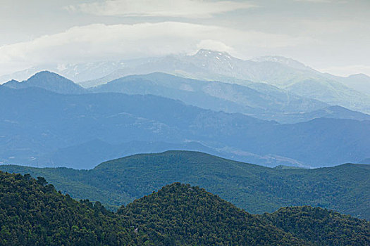 法国,科西嘉岛,圣露西亚,山景