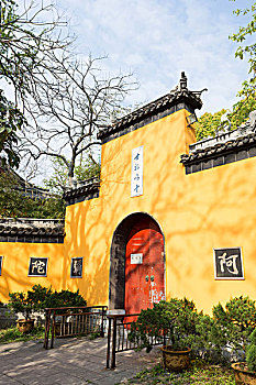 庙宇,正门入口,南京,江苏,中国