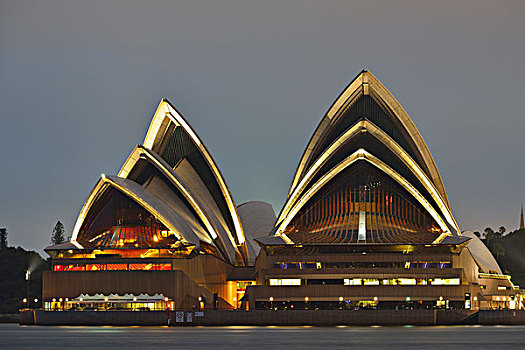 悉尼歌剧院,黄昏,悉尼,新南威尔士,澳大利亚