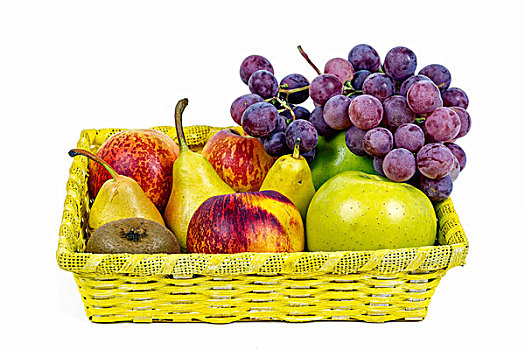 苹果,梨,葡萄,美味可口,秋天,水果