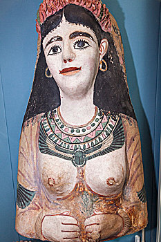 英格兰,伦敦,大英博物馆,涂绘,埃及,木乃伊,容器,面具,女人,罗马时期