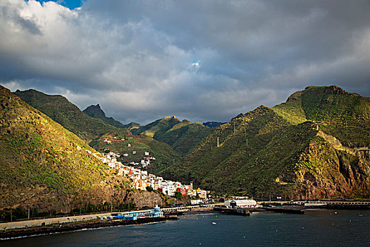 山坡,乡村,靠近,圣克鲁斯-德特内里费,加纳利群岛,西班牙