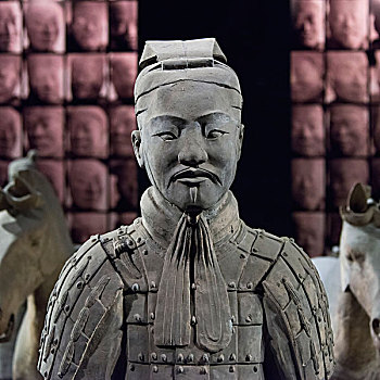 雕塑,展示,陕西,历史,博物馆,西安