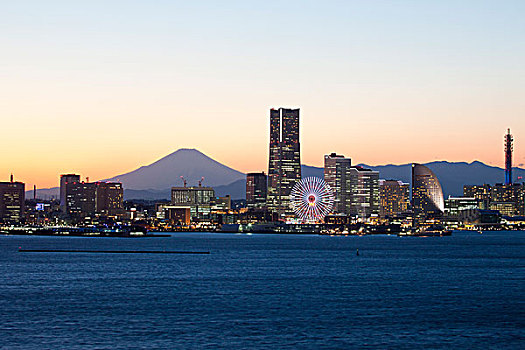 横滨,山,富士山