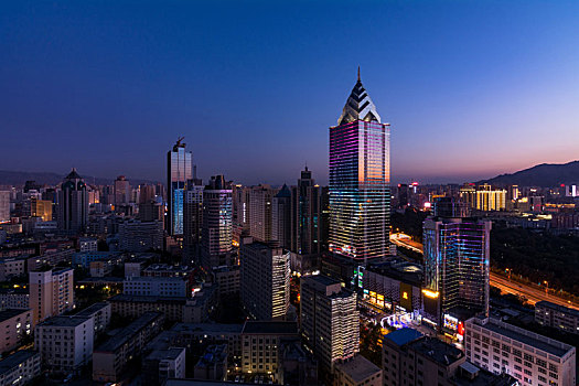 乌鲁木齐小西门建筑群夜景