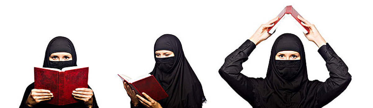 穆斯林,书本,隔绝,白色