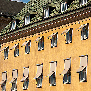 窗户,打开,建筑,斯德哥尔摩,瑞典